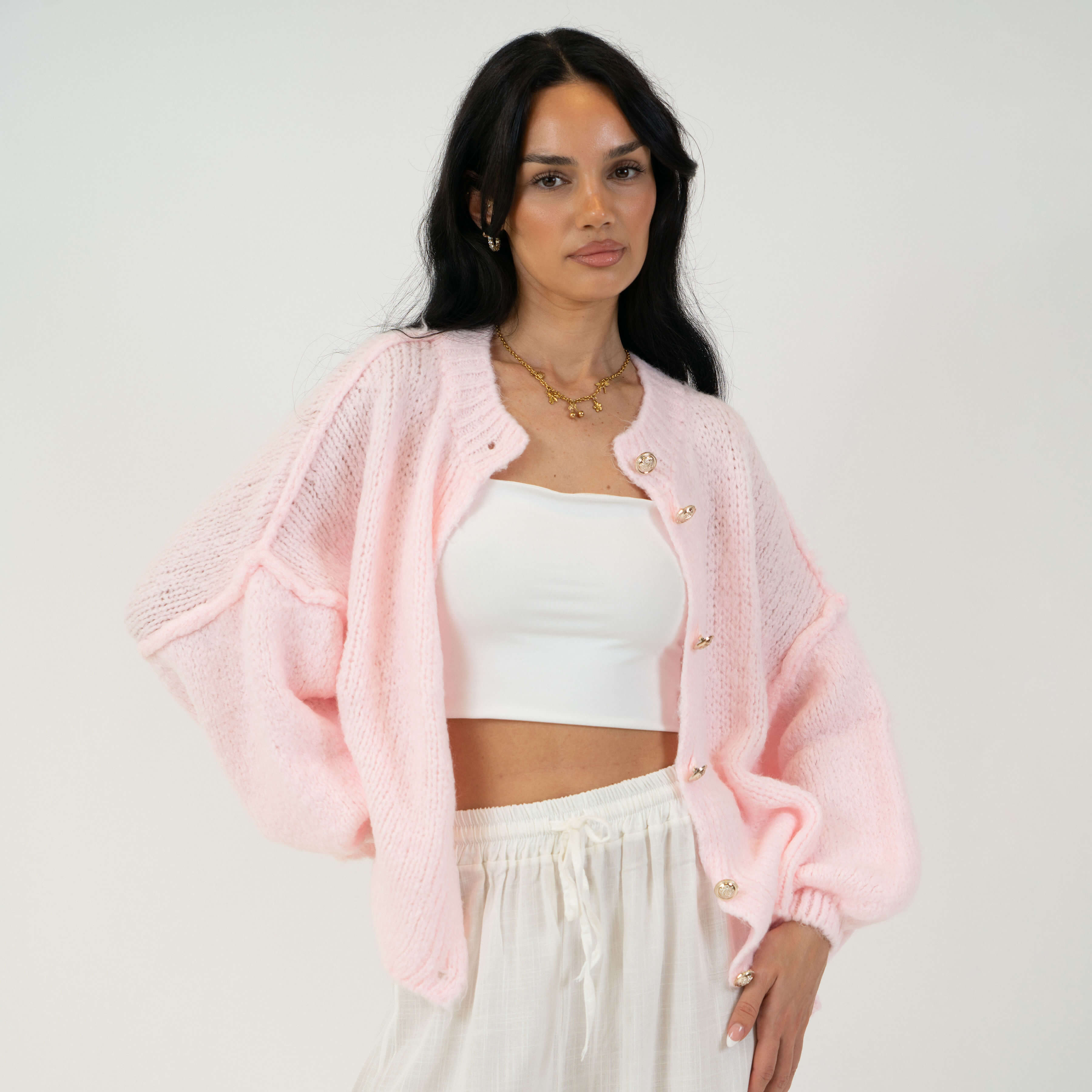 Sophie – Gilet Court Oversize