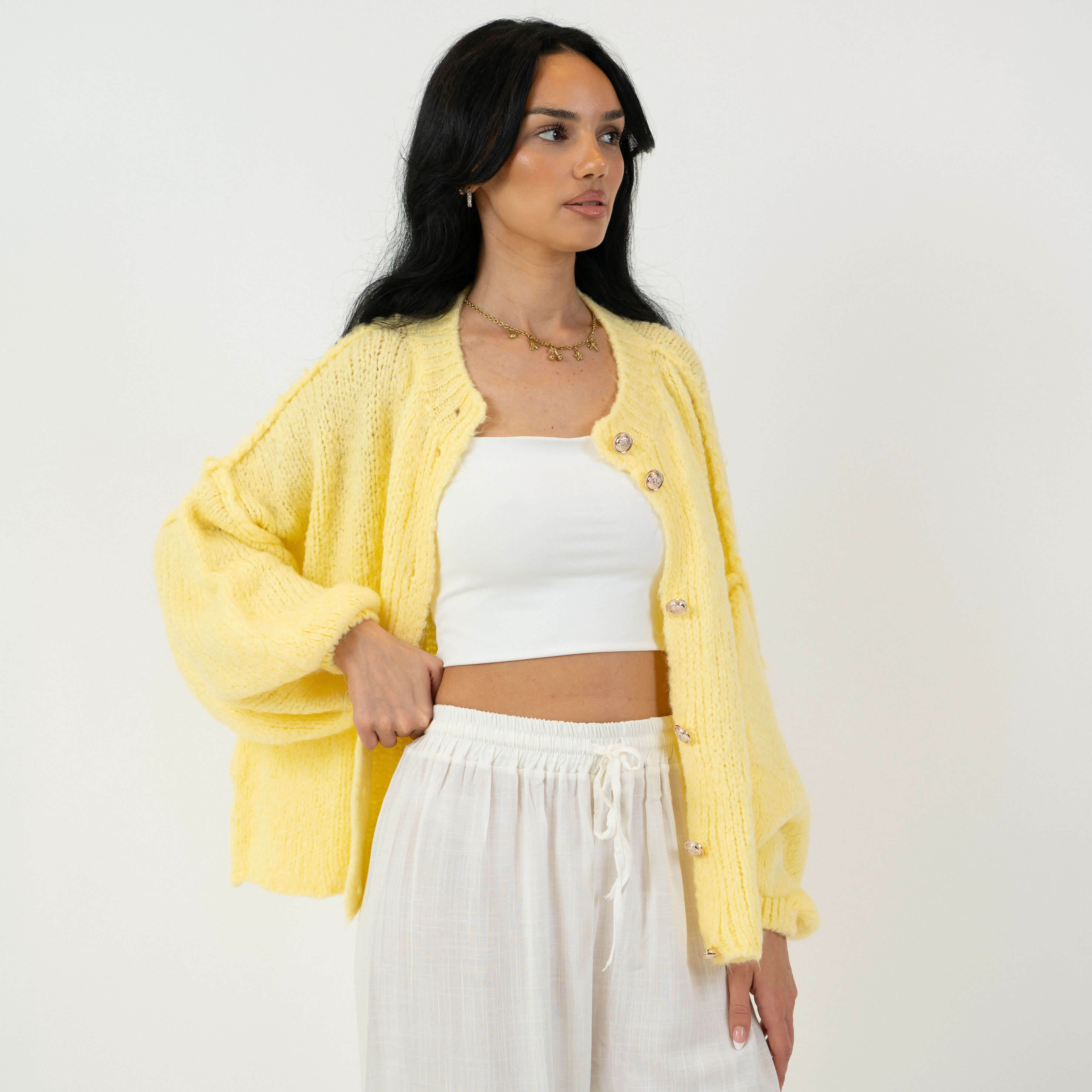 Sophie – Gilet Court Oversize