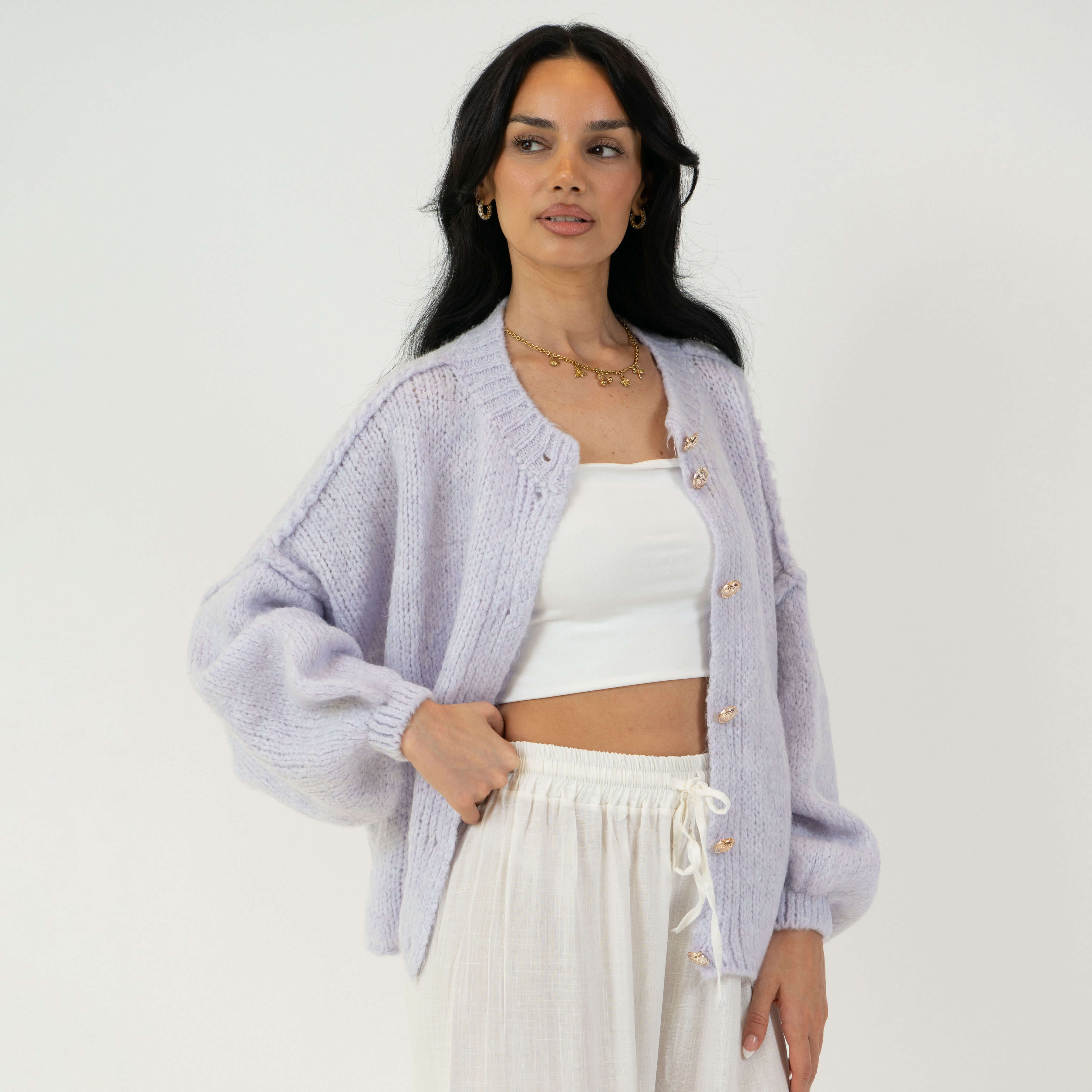 Sophie – Gilet Court Oversize