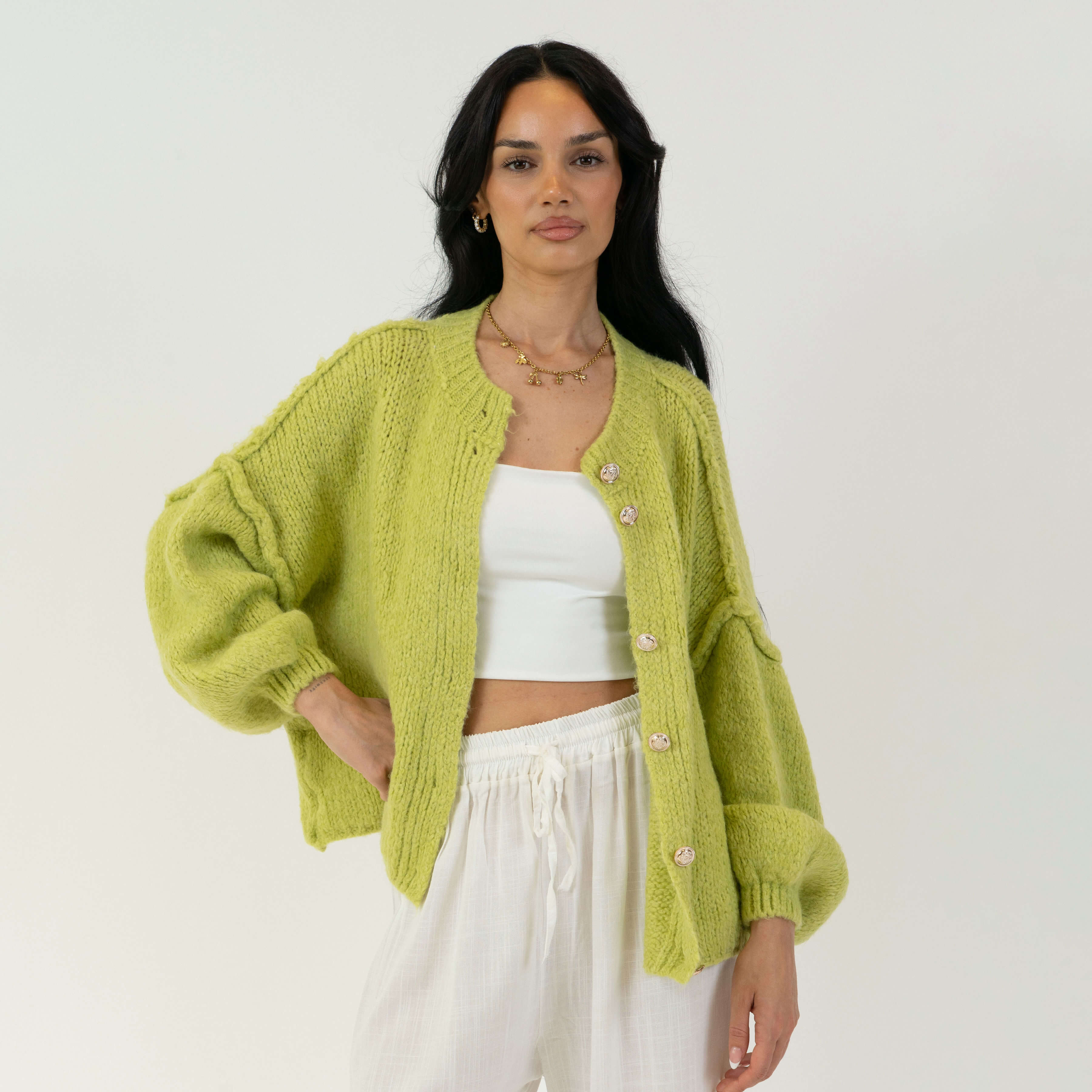 Sophie – Gilet Court Oversize