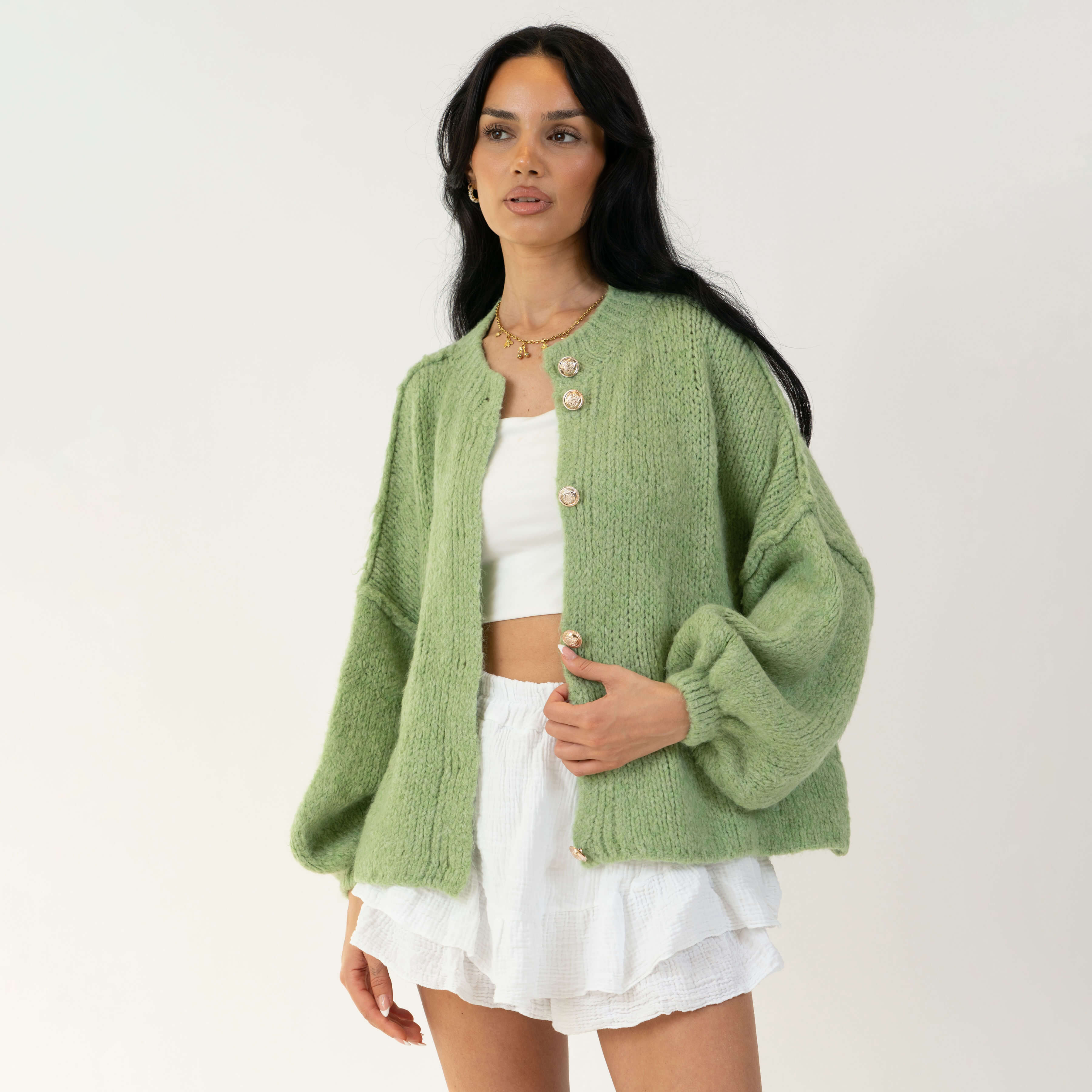 Sophie – Gilet Court Oversize