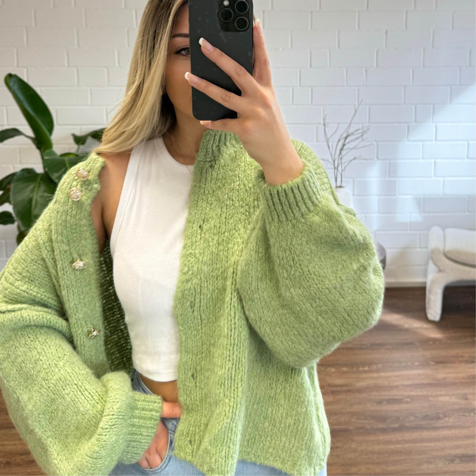 Sophie – Gilet Court Oversize