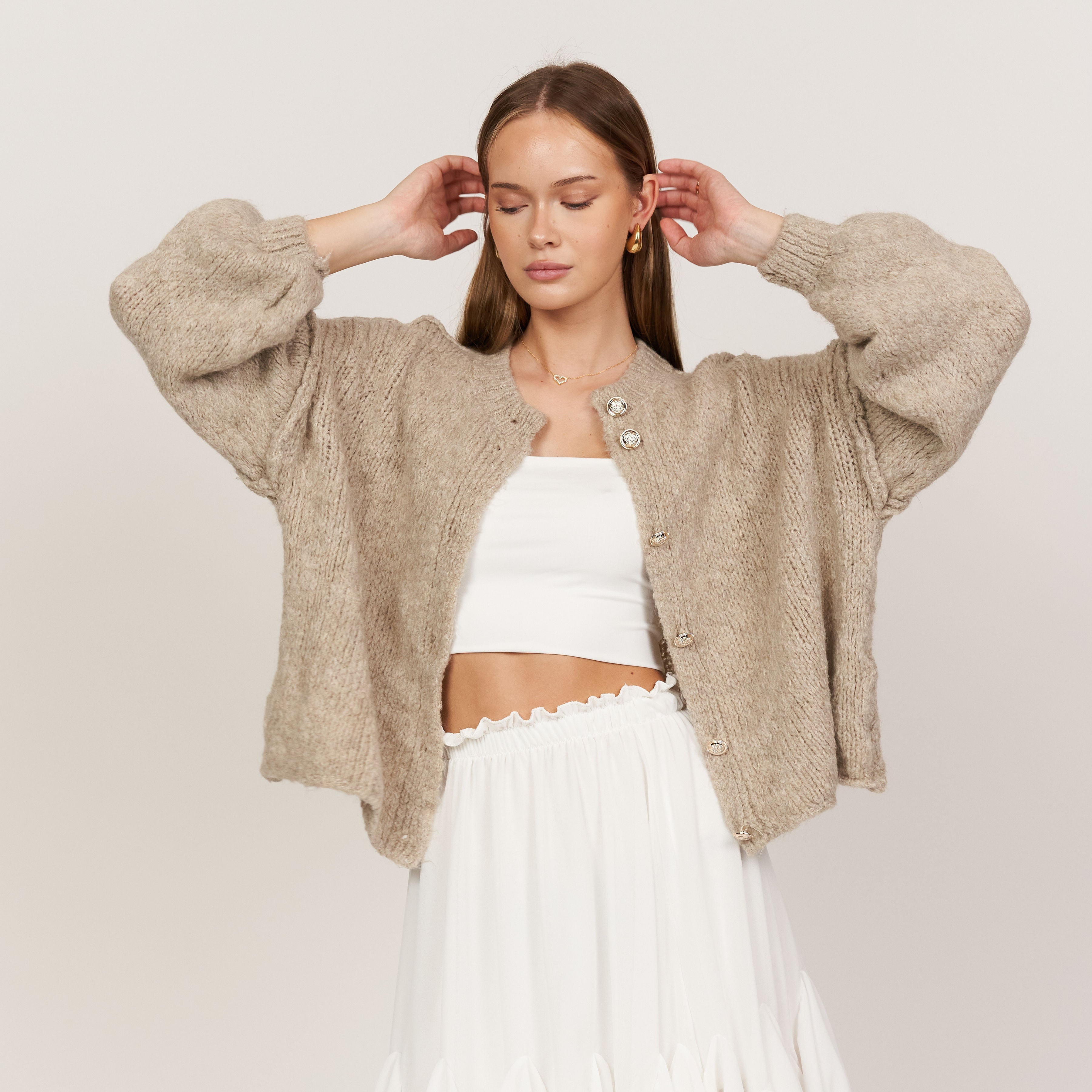 Sophie – Gilet Court Oversize