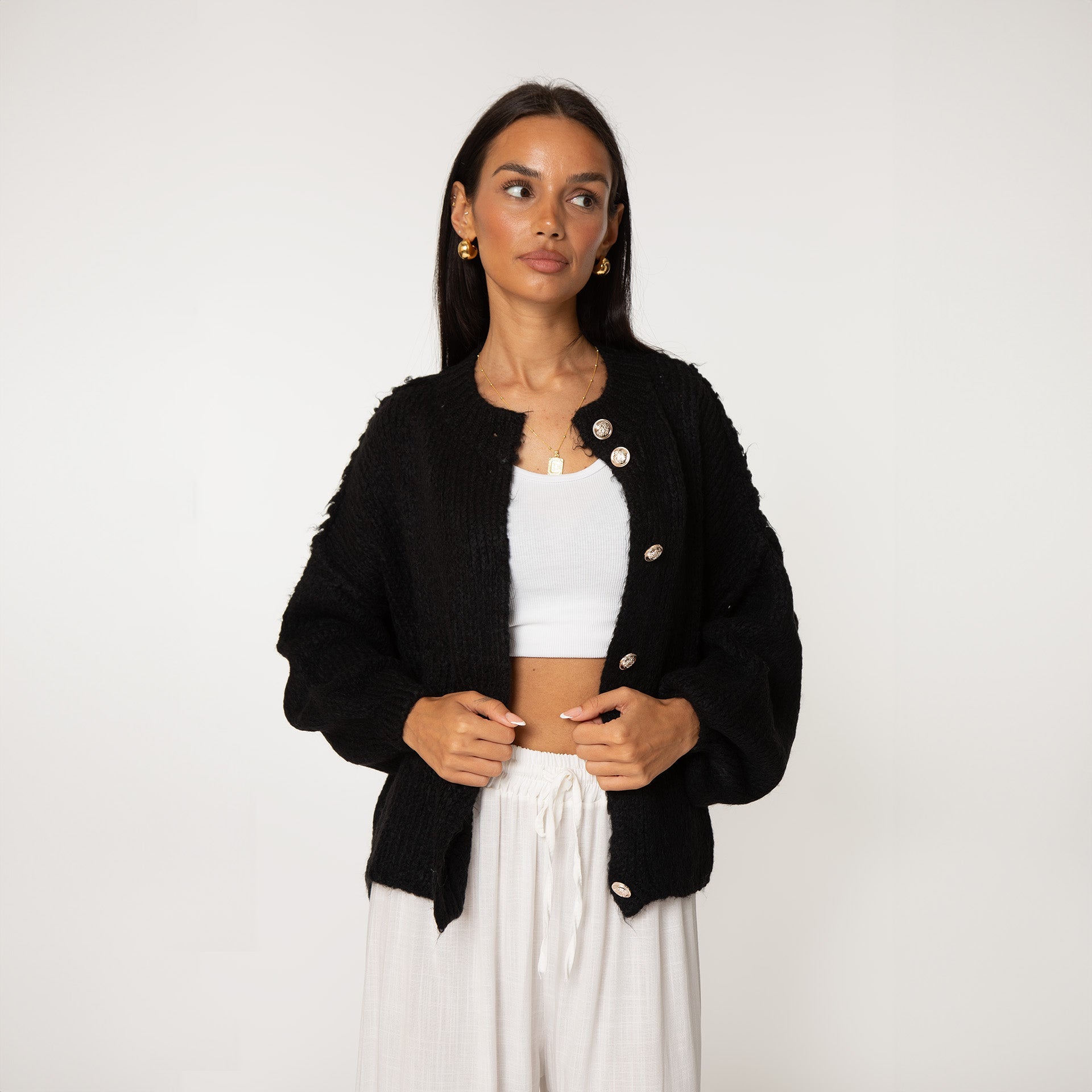 Sophie – Gilet Court Oversize