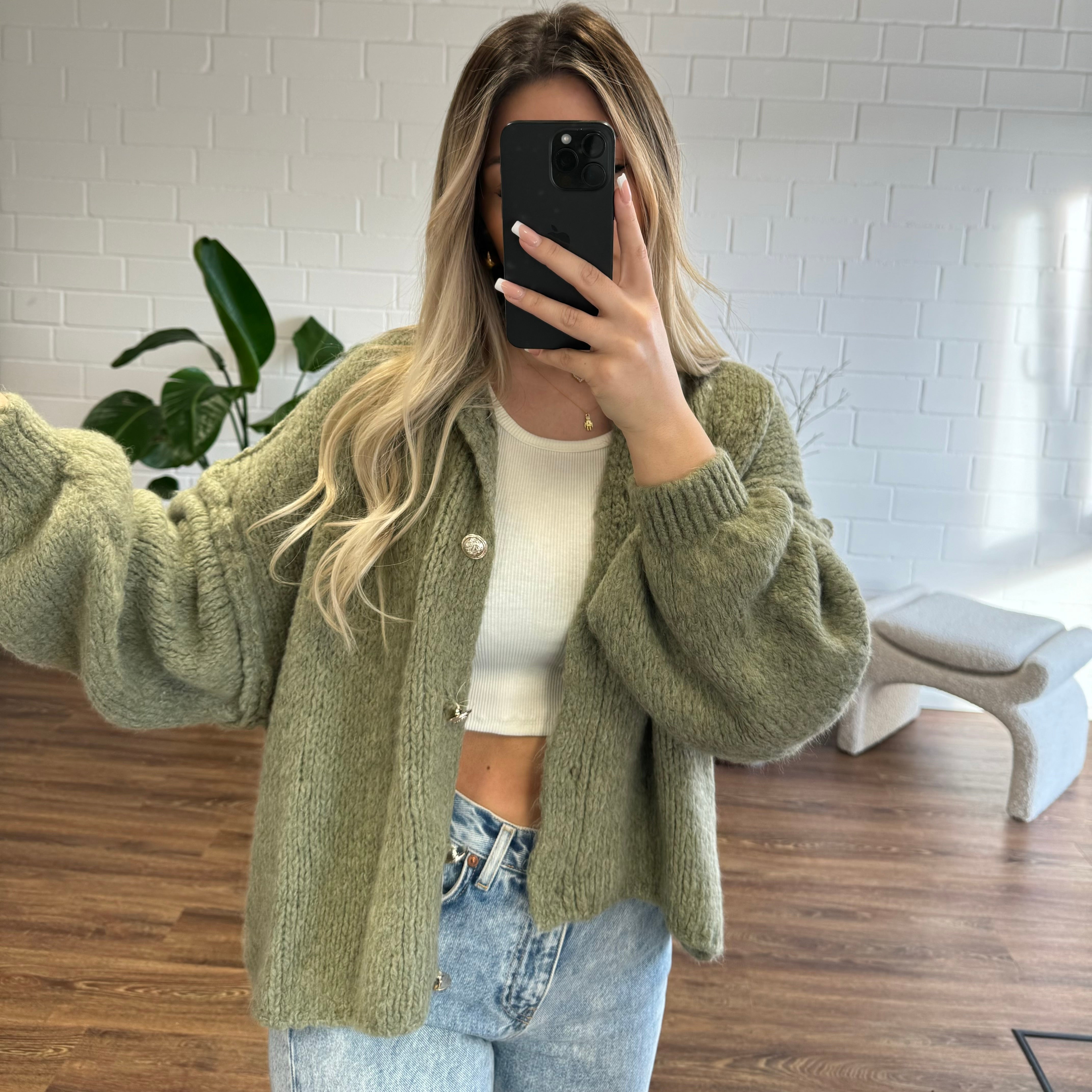 Sophie – Gilet Court Oversize