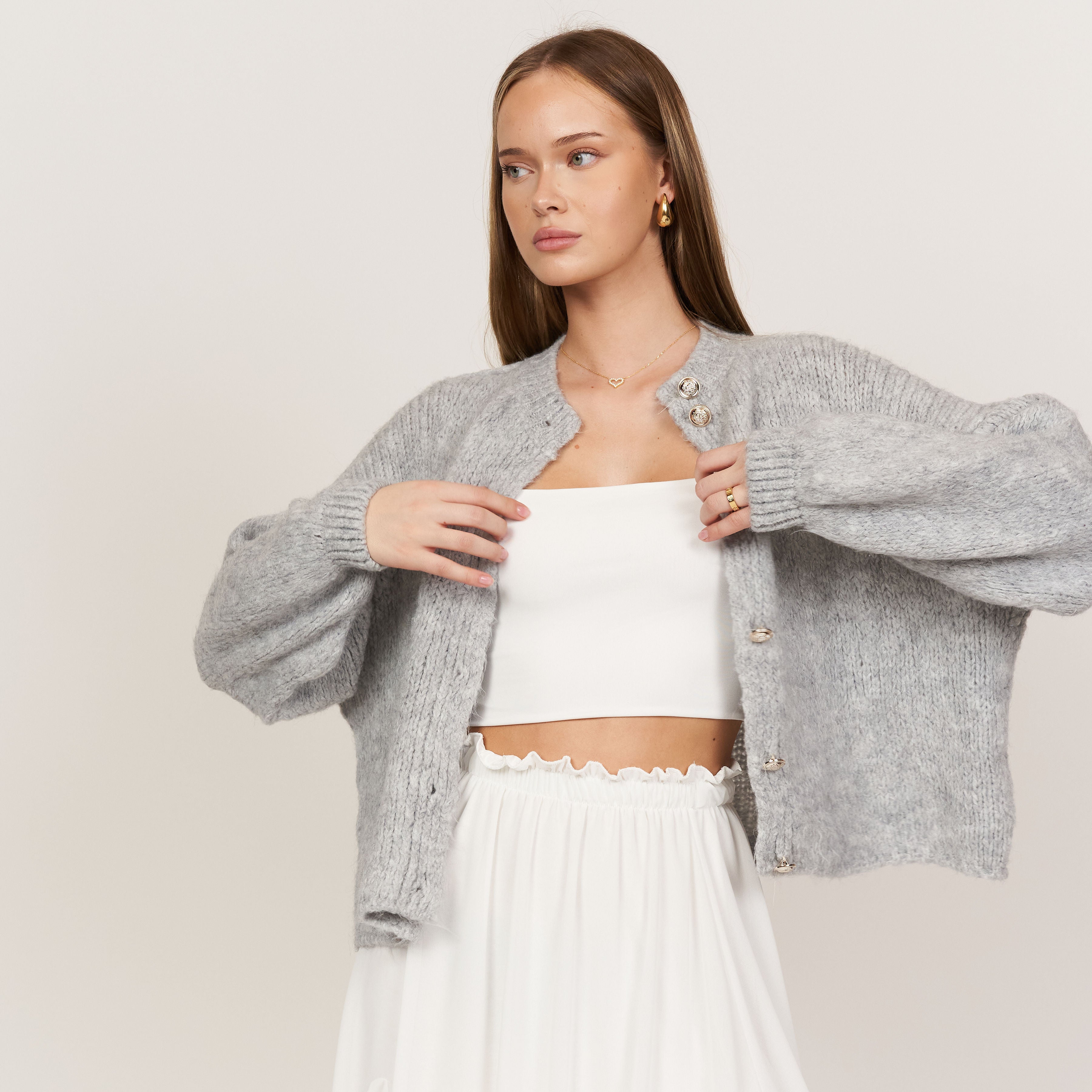 Sophie – Gilet Court Oversize