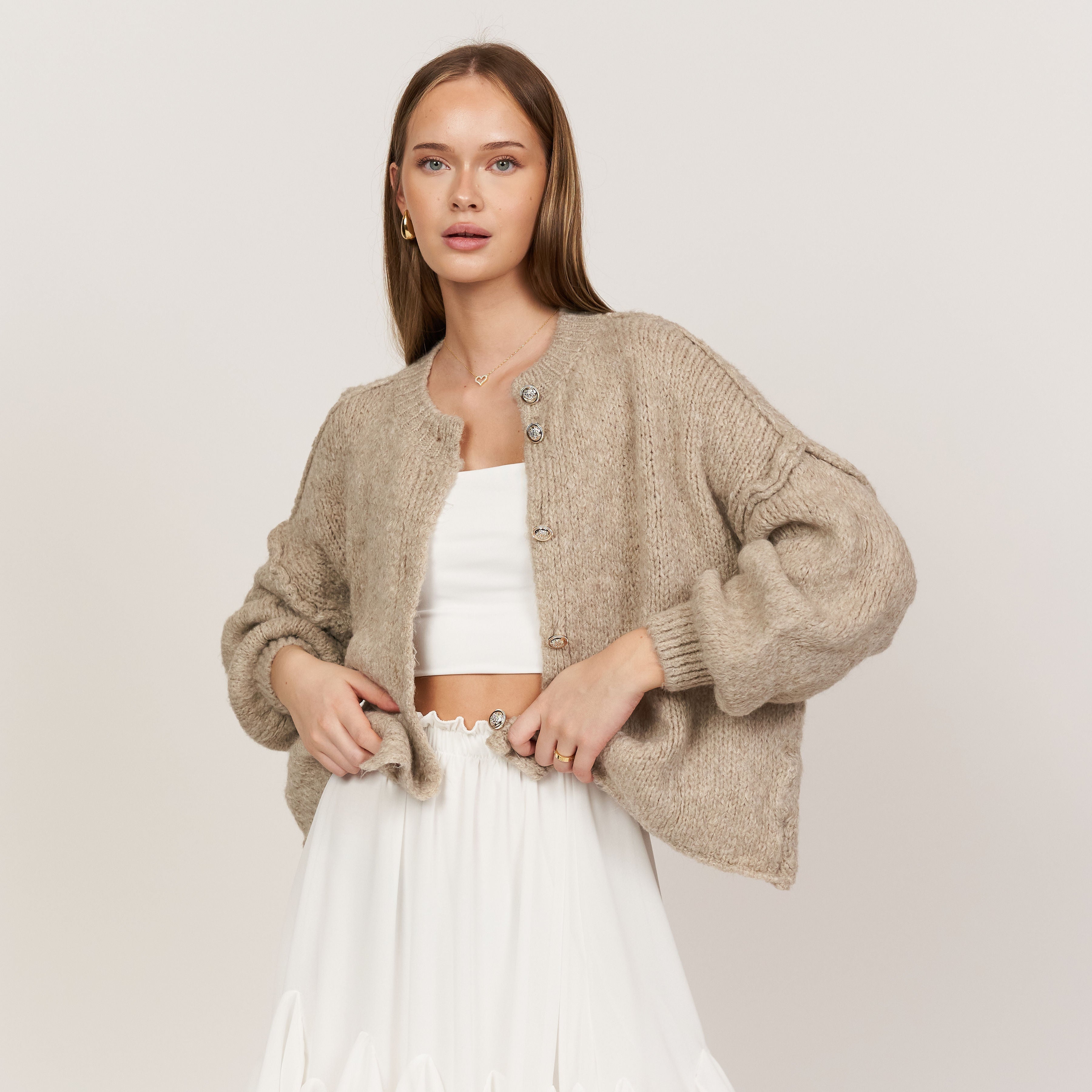 Sophie – Gilet Court Oversize