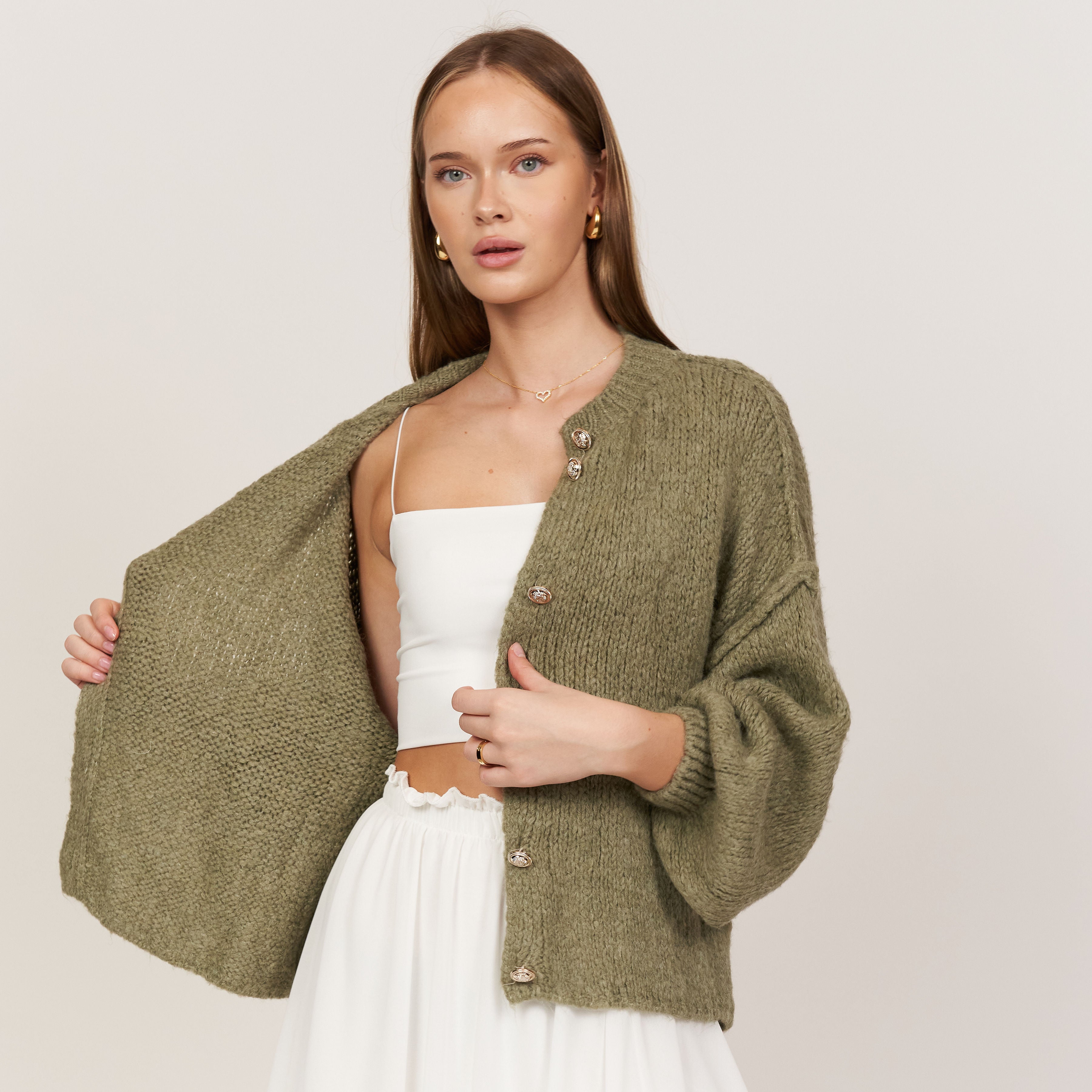 Sophie – Gilet Court Oversize