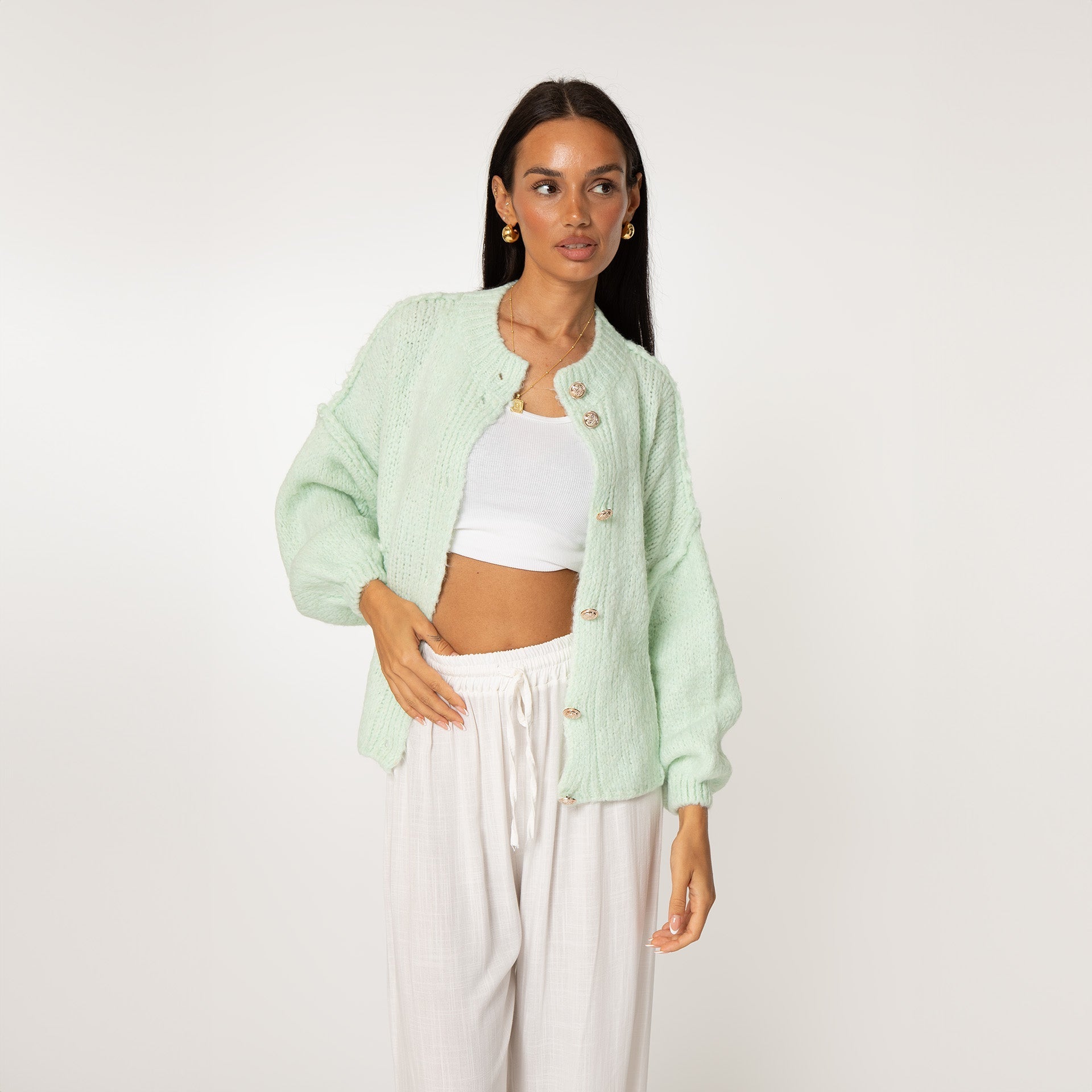Sophie – Gilet Court Oversize