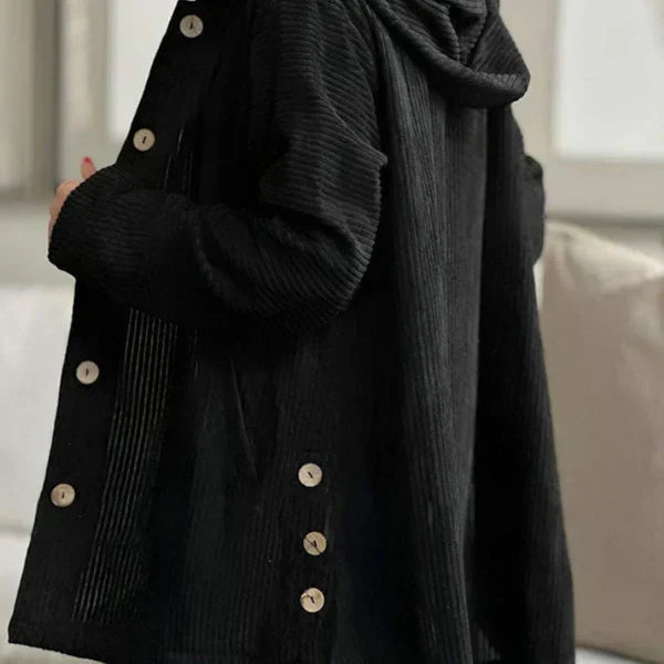 Théodora - Manteau côtelé avec capuche