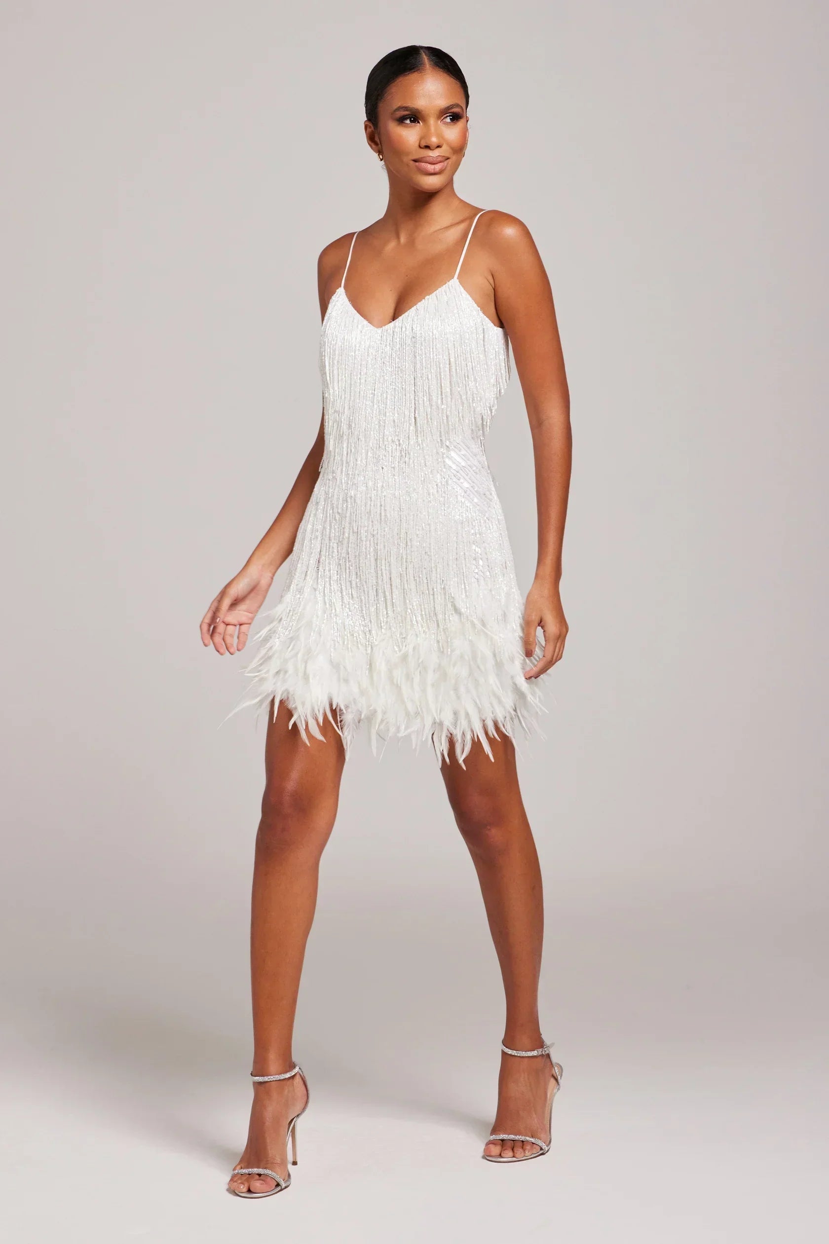 Brielle - Mini robe en plumes