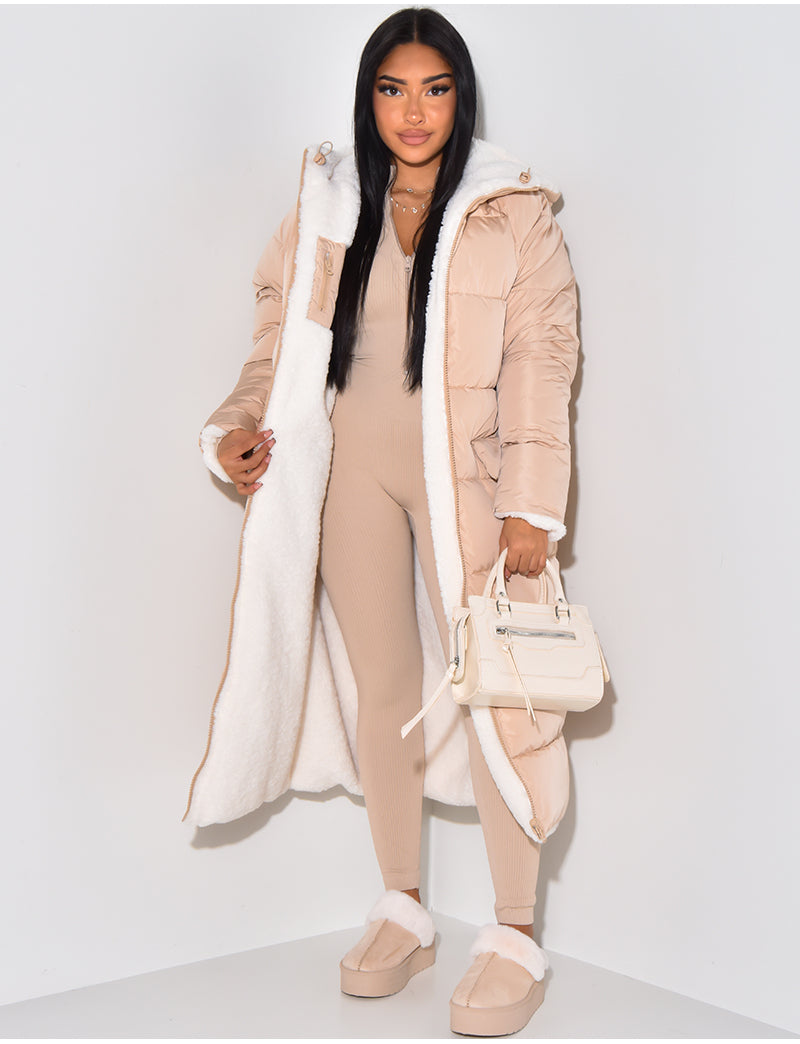 Ambre - Veste longue réversible élégante
